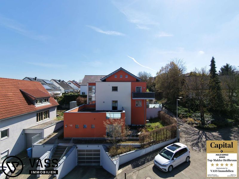 Traumhafte EG-Wohnung in Flein: 2 Terrassen & 2 TG-Stellplätze inklusive!